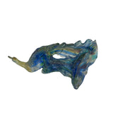 Blue Green Crystal Glass Daum Pate De Verre Peacock Figure ws4912S