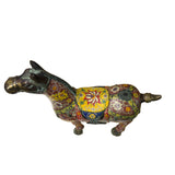 Vintage Oriental Chinese Reddish Maroon Cloisonne Metal Horse Figure ws4936S A