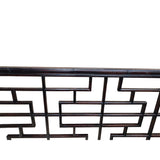 Dark Brown Rustic 100" Geometric Rectangular Wood Panel Screen ws5009S