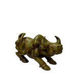 Natural Green Mix Stone Ox Cow Fengshui Artistic Decorative Figure ws5031S