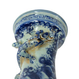 Vintage Blue White Celadon Handpainted Figural Landscape Chilong Dragon Porcelain Vase ws5032S