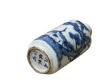 Small Blue White Handpaint Cranes Pine Scenery Graphic Porcelain Vase ws5045S