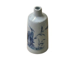 Small Blue White Handpaint Birds Scenery Graphic Porcelain Vase ws5046S