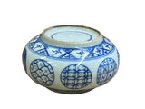 Tiny Small Blue White Oriental Graphic Porcelain Jar ws5057S