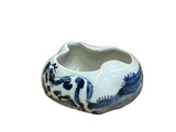 Tiny Small Blue White Oriental Abstract Graphic Porcelain Container ws5058S