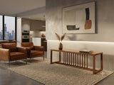 Solid Wood Light Brown Minimalistic Low Bench Coffee Table ws5066S