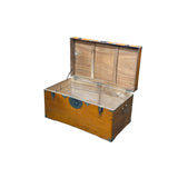 Vintage Oriental Wood Rectangular MoonFace Hardware Trunk Table ws5067S
