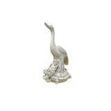 Vintage Off White Porcelain Crane on Dragon Turtle Fengshui Figure ws5079S