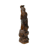 Legendary Sage Damo Bodhidharma on Pine with Crane Wood Art Figure ws5087S