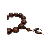 Chinese Rosewood Carved Beads Hand Rosary Praying Bracelet A14S
