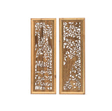 Set 4 Chinese Raw Wood Flower Birds Carving Wall Panels GB035S