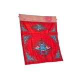 Vintage Chinese Red Silk Auspiciousness Embroidery Tapestry Art GB106S