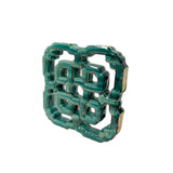 Chinese Eternal Knot Green Mix Glaze Wall Floor Clay Tile GB223S