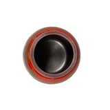 Oriental Red Flower Bird Graphic Jar Shape Container Box GB228S