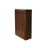 Oriental Cloud Scroll Dragons Relief Motif Treasure Chest Box GB264S