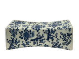 Chinese Blue White Porcelain Flowers Pillow Shape Display Art GB665S