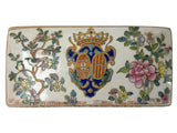 Vintage Chinese Famiile Rose Enamel Graphic Rectangular Porcelain Box GB775S