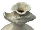 Vintage Off White Bird Head Mouth Ceramic Art Vase GB794S