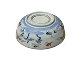9.5" Asian Style Longevity Cranes Cloud Painted Porcelain Art Bowl GB827S