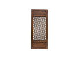 Vintage Aged Brown Geometric Lattice Rectangular Wood Wall Panel GB864S