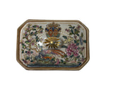 Vintage Famille Rose Enamel Flower Bird Rectangular Porcelain Box GB877S