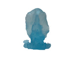 6.5" Light Blue Frosted Crystal Glass Bodhisattva Guanyin Figure GB885S