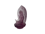 Crystal Glass Amethyst Purple Gautama Amitabha Shakyamuni Statue GB896S