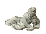 Chinese Vintage Finish Off White Porcelain Reclining Kwan Yin , Bodhisattva Statue GB899S