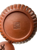 Vintage Brown Pumpkin Puppy Zisha Clay Teapot Art Display JK292S