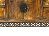39" Distressed Vintage Chinese Carving Point Edge Chest Table Stand GB104S