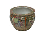 Vintage Chinese Canton Famille Rose Enamel Small Porcelain Pot GB767S