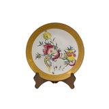 Chinese Pink Yellow Pomegranate Graphic Porcelain Display Charger Plate ws3302S