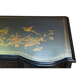 Chinese Black Veneer Golden Scenery Credenza Console Cabinet Table cs7680S
