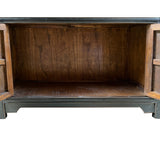 Chinese Oriental Matte Black Lacquer Bookcase Display Curio Cabinet cs7832S
