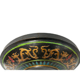Chinese Round Shape Dragons Motif Collectible Ink Pad Display Art JK276S