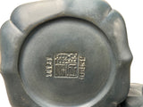 Vintage Chinese Gray Blue Persimmon Shape Zisha Clay Teapot Art Display JK297S