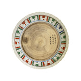 Chinese Orange White Porcelain People Scenery Display Charger Plate cs7437S