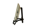 7.5" Dark Brown Curved Accent Plate Holder Rack Display Easel st1103S