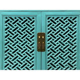 Oriental Solid Wood Shutter Doors Four Shelve Shoes Organizer Storage Cabinet cs7498S