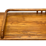 Oriental Zen Golden Brown Stain Wood Slim Minimalistic Side Table ws3456S