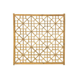 Vintage Restored Oriental Zen Geometric Rustic Raw Wood Wall Panel ws3463S