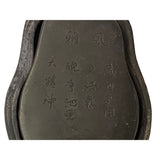 Chinese Characters Oval Shape Box Ink Stone Inkwell Pad ws3483S
