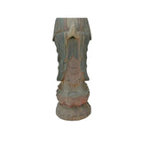 Vintage Rustic Wood Anjali Mudra Standing Buddha Amitabha Shakyamuni Statue ws3589S