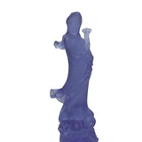 Light Purple Crystal Glass Standing Ru Yi Bodhisattva Kwan Yin Statue ws3655S