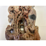 Vintage Chinese Soapstone Floral Carving Display Vase Art ws3678S