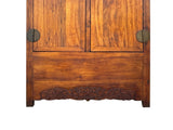 104" Vintage Chinese Natural Wood Stack Compound Cabinet Armoire ws3700S