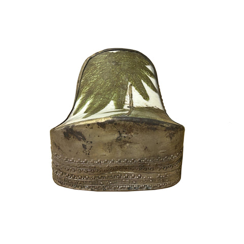 Chinese Old White Base Green Leaf Graphic Porcelain Art Pewter Box ws3898S Chinese Old White Base Green Leaf Graphic Porcelain Art Pewter Box ws3898S