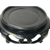 5" Chinese Black Wood Round Legs Table Top Stand Display Easel Riser ws3983S