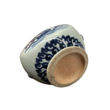 Chinese Blue White Wine Jar Shape Floral Graphic Porcelain Art ws4500S