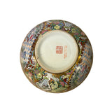 Chinese Vintage Famille Rose People Scenery Porcelain Art Bowl ws4502S